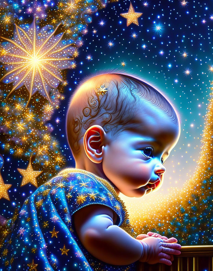 Baby in the stars