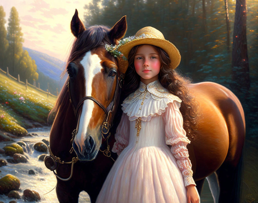 Girl and horse