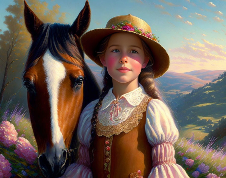 Girl and her horse