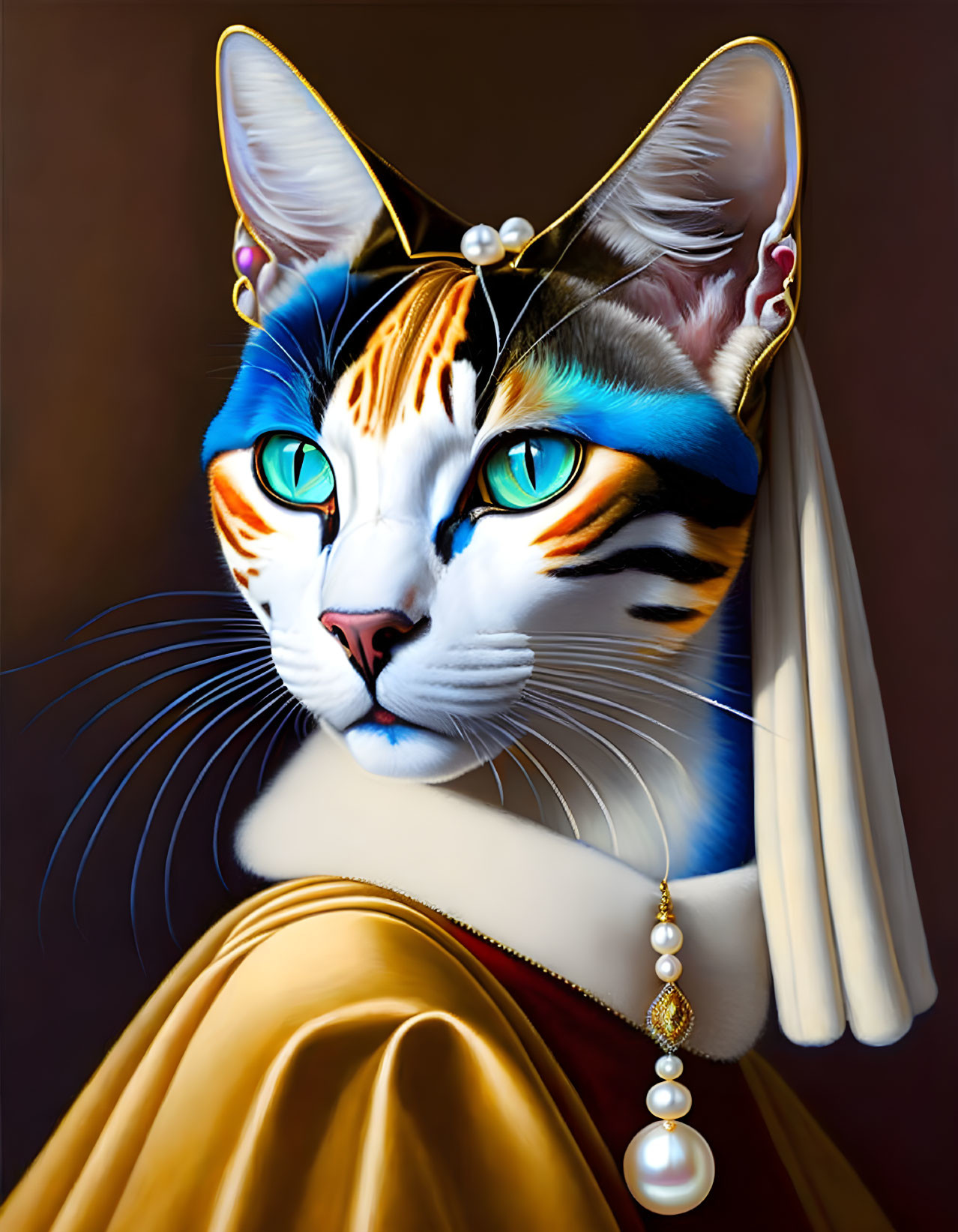 Cat with the Pearl Earring 