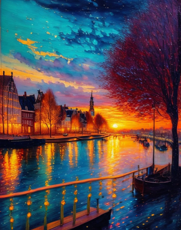 Amsterdam at Sunset 