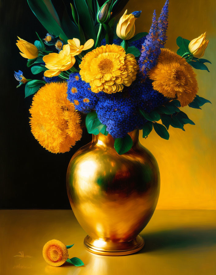 Golden Vase Still Life 