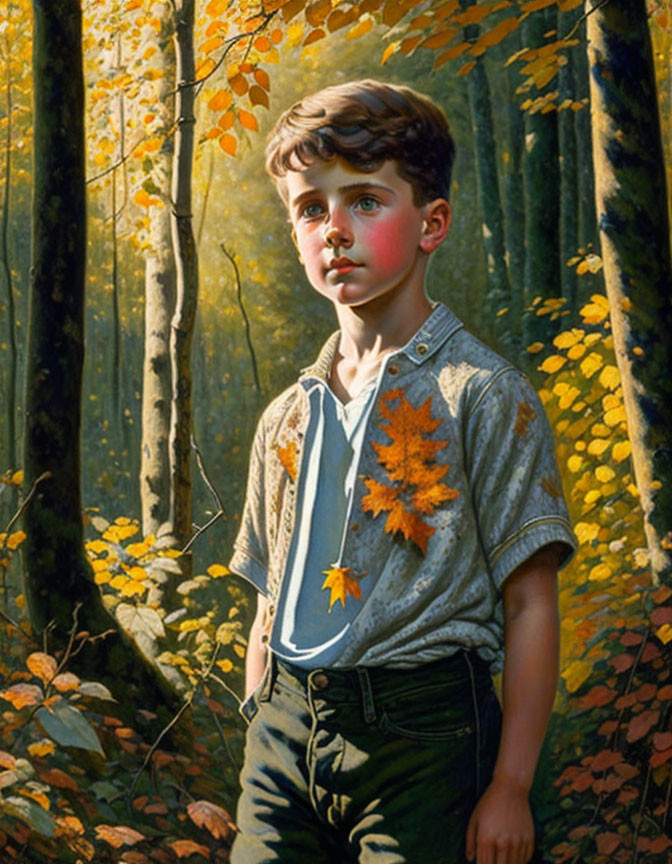 Boy in the Woods 