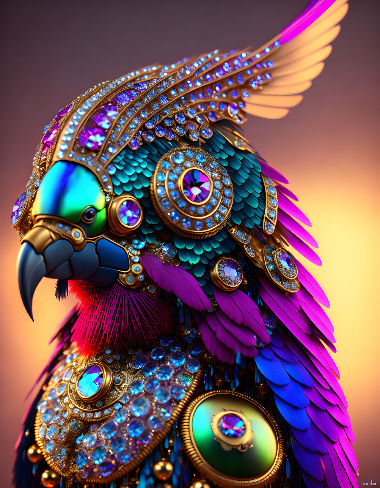 Bejeweled Parrot 