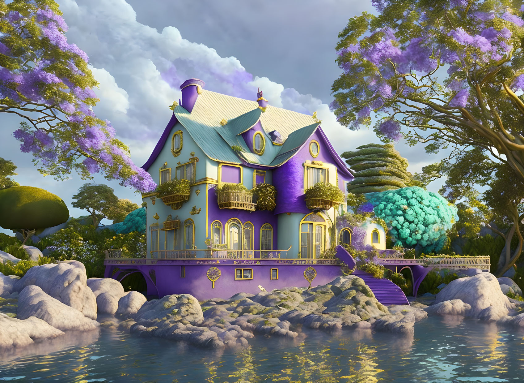 Beautiful Purple House