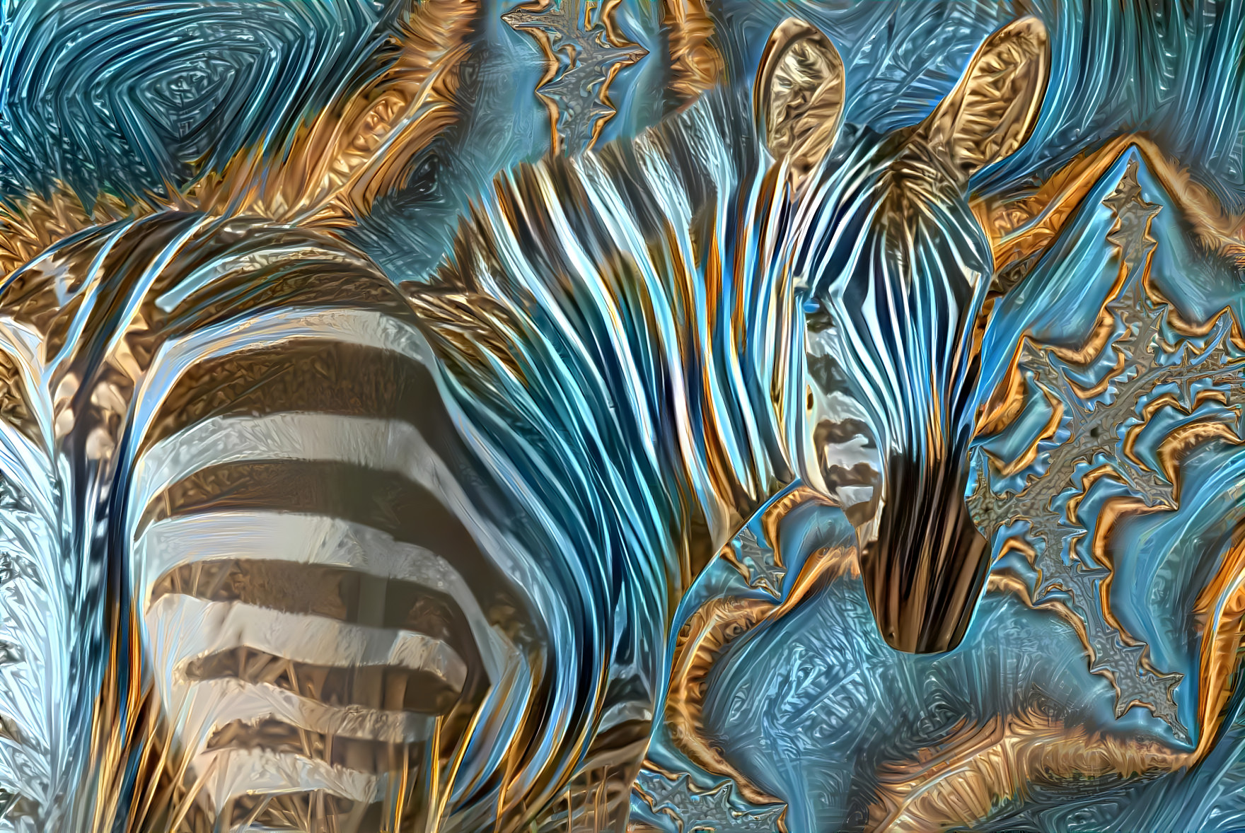 Gold and Blue Zebra [FHD]