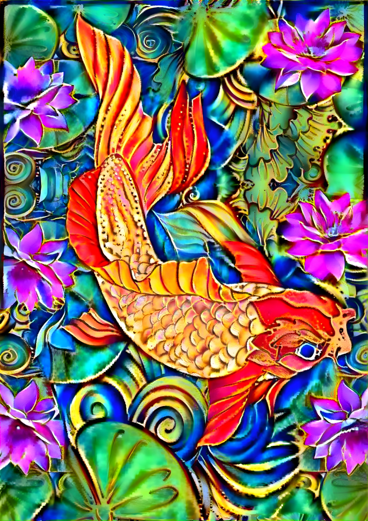 Stained Glass Koi [FHD]