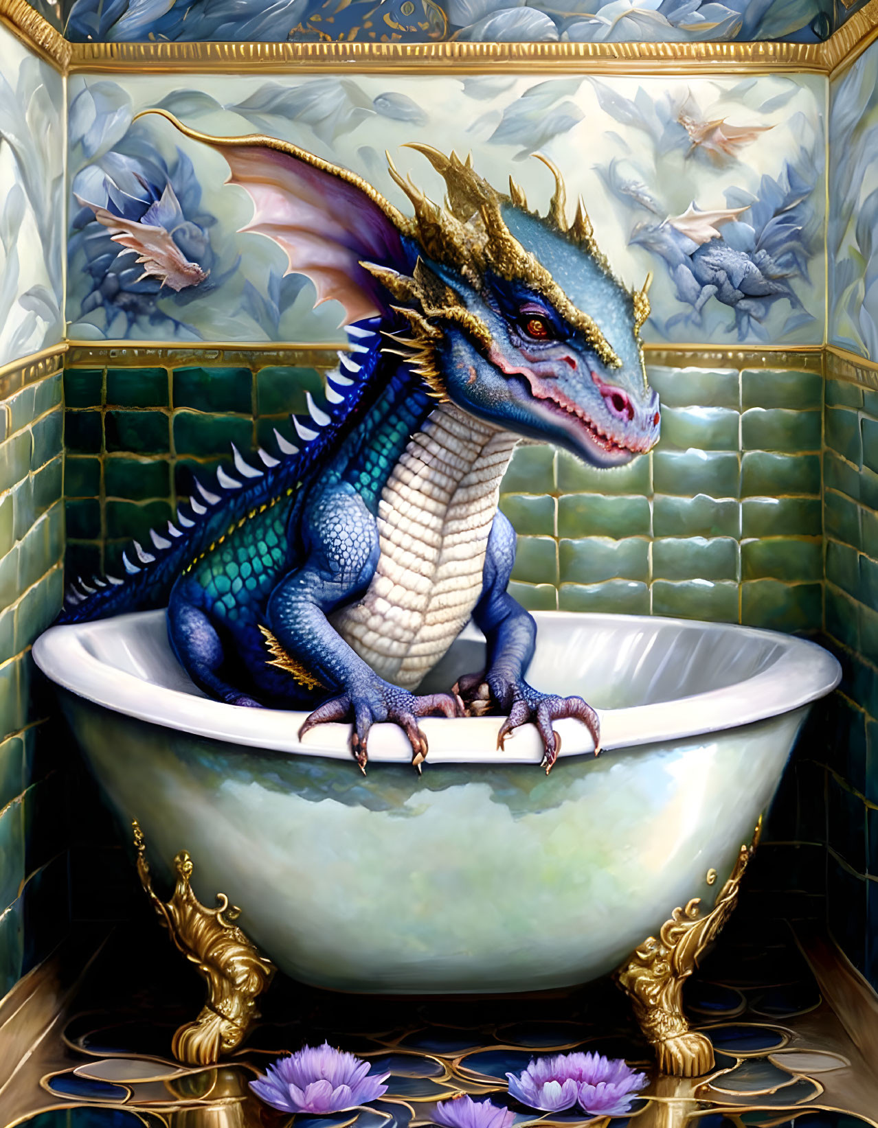 Baby Dragon Bath-time
