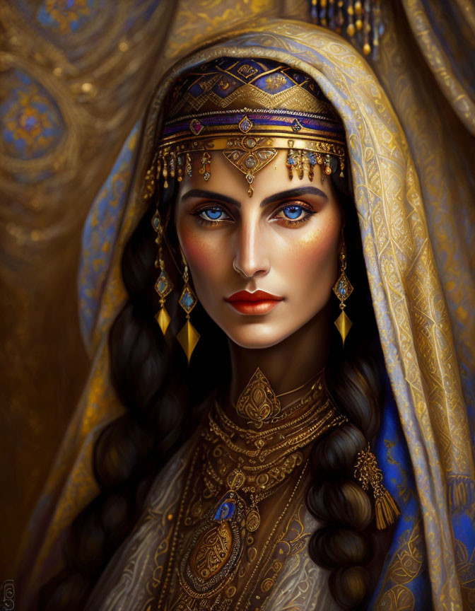 Portrait of a Beautiful Gypsy Woman