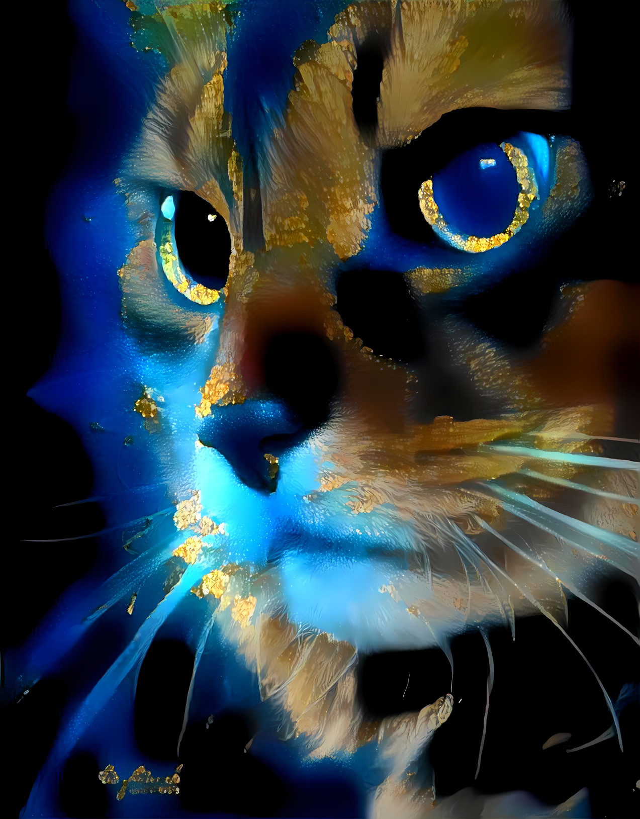 Blue and Gold Cat