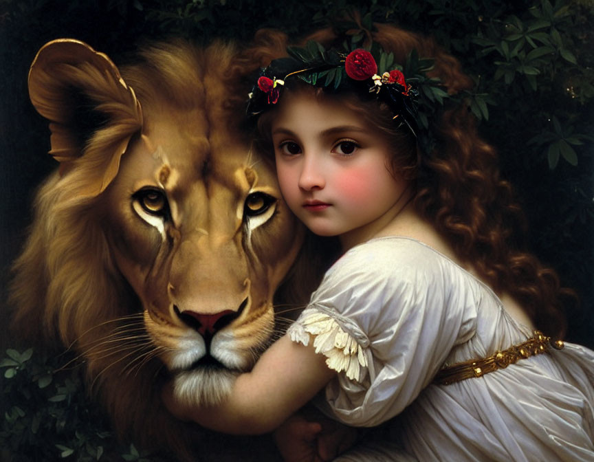 Little Girl and the Lion