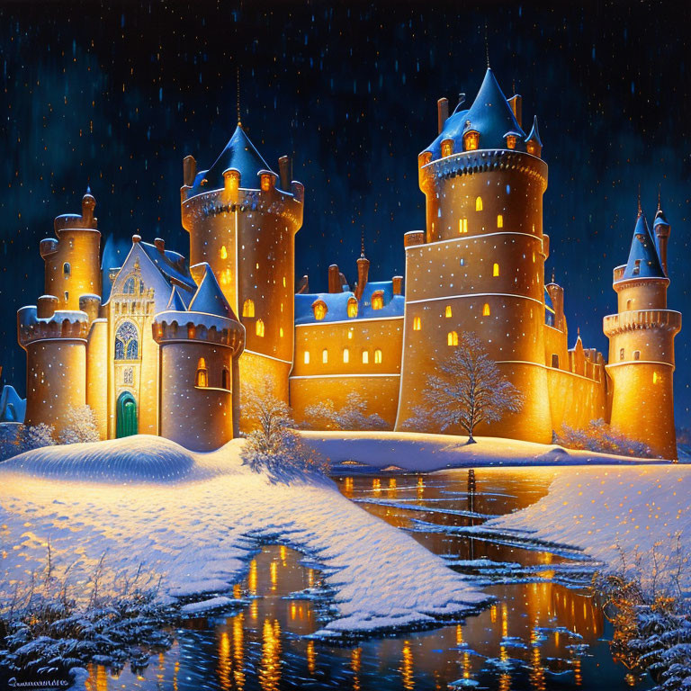 Magically Illuminated Castle 