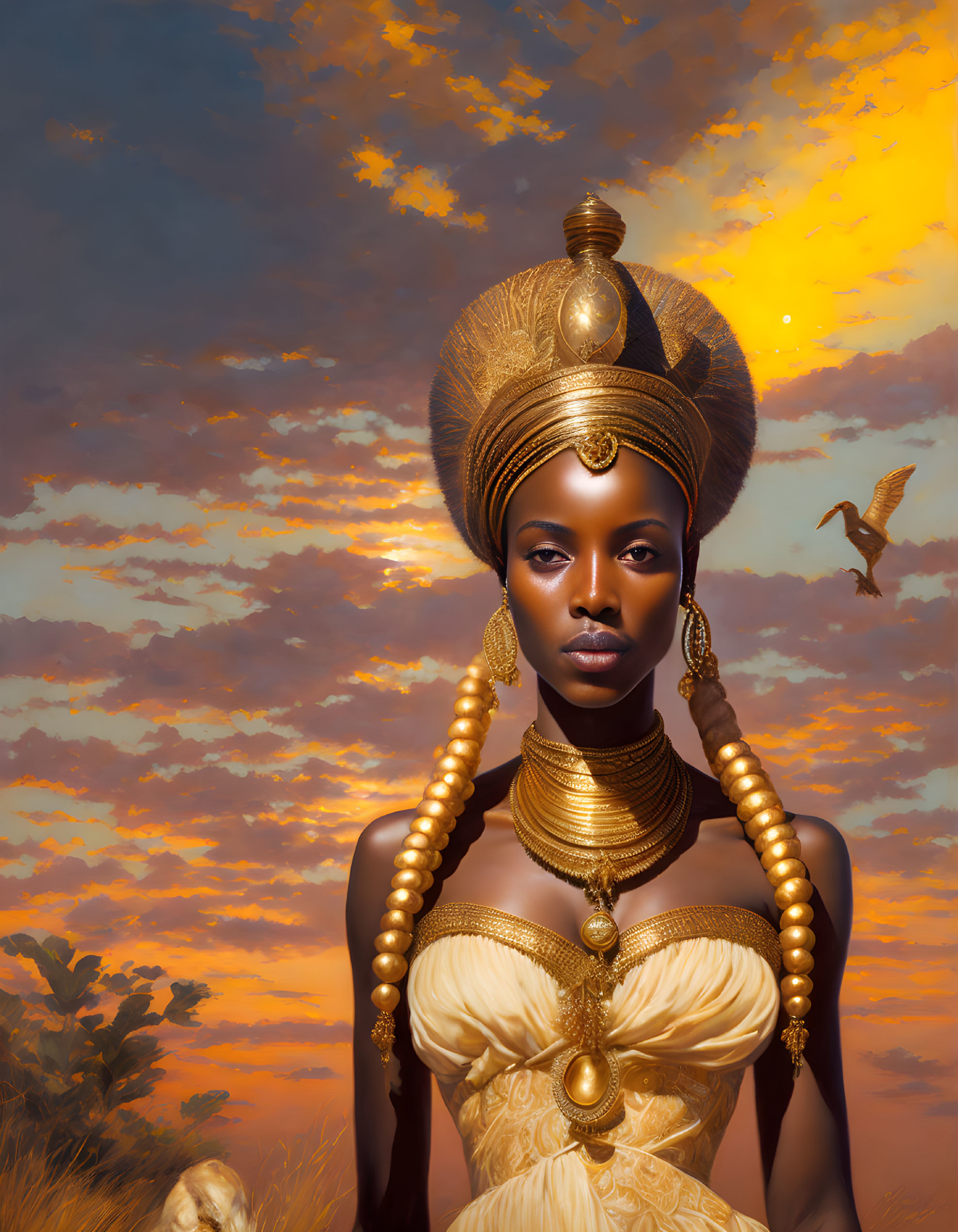 African golden Goddess