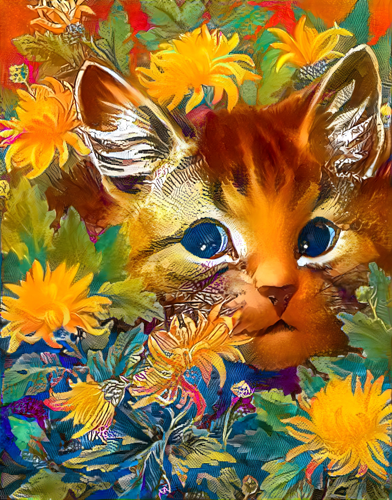 Golden Peekaboo Kitten [FHD]