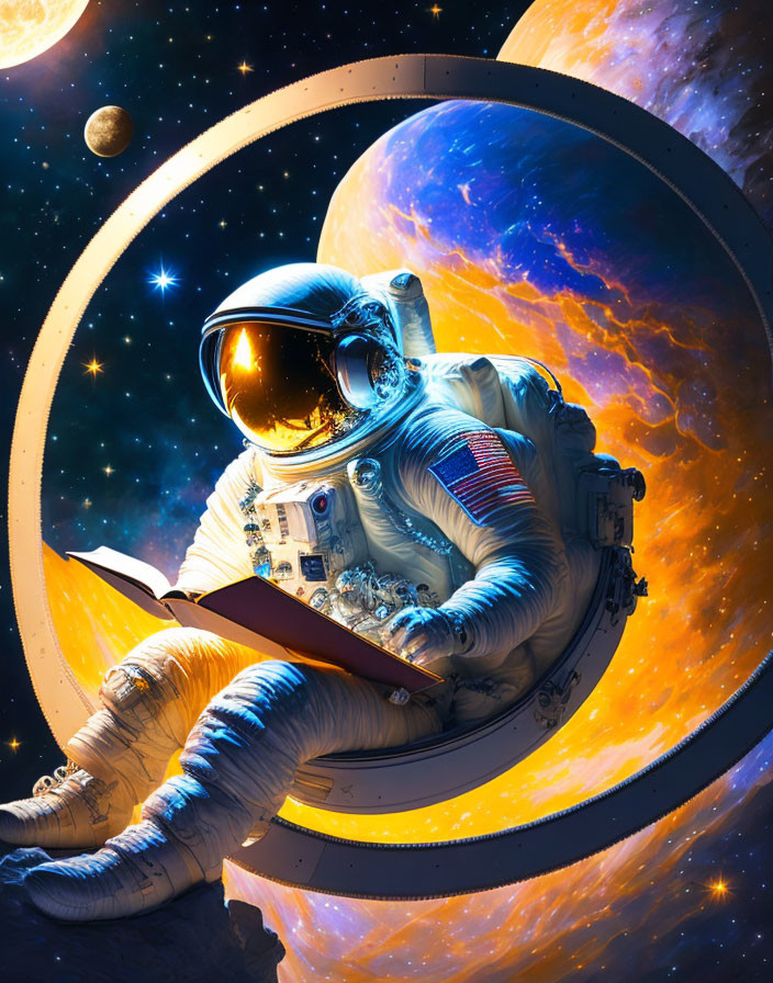 Reading On The Moon 