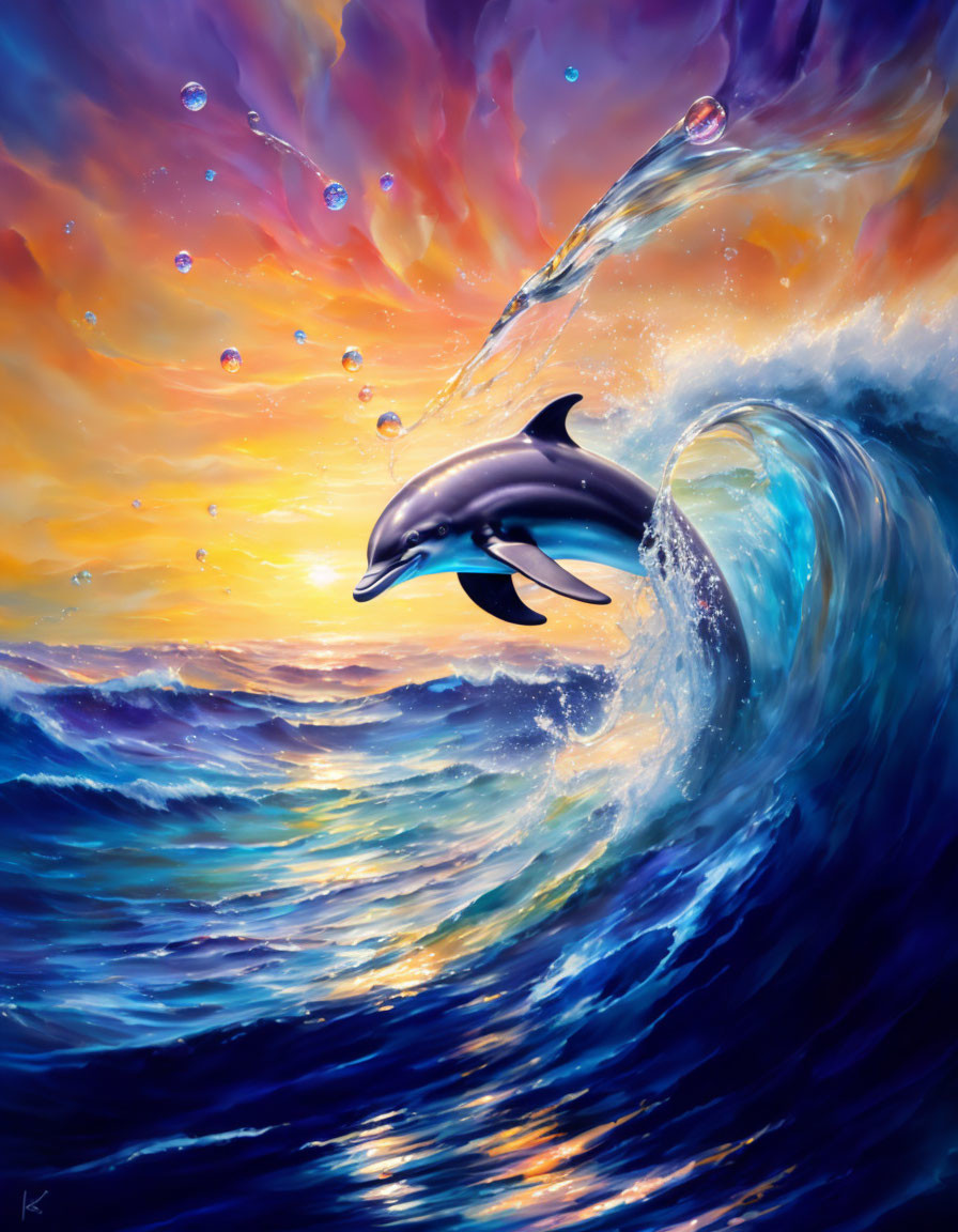Dolphin Sunset 