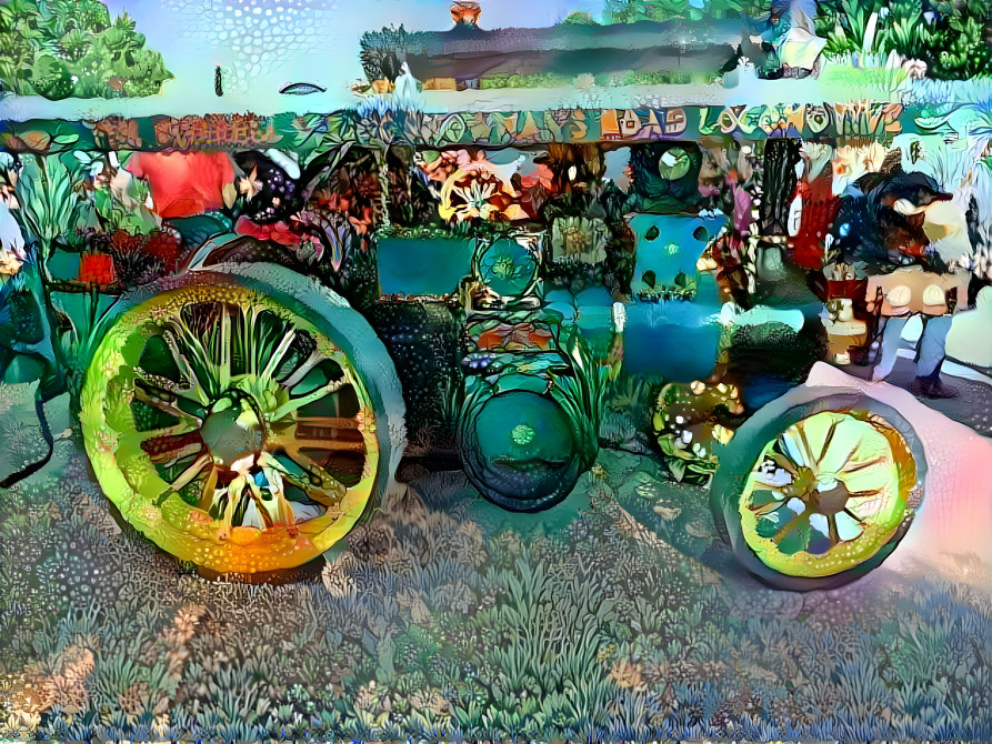 Vintage Steam Tractor Engine