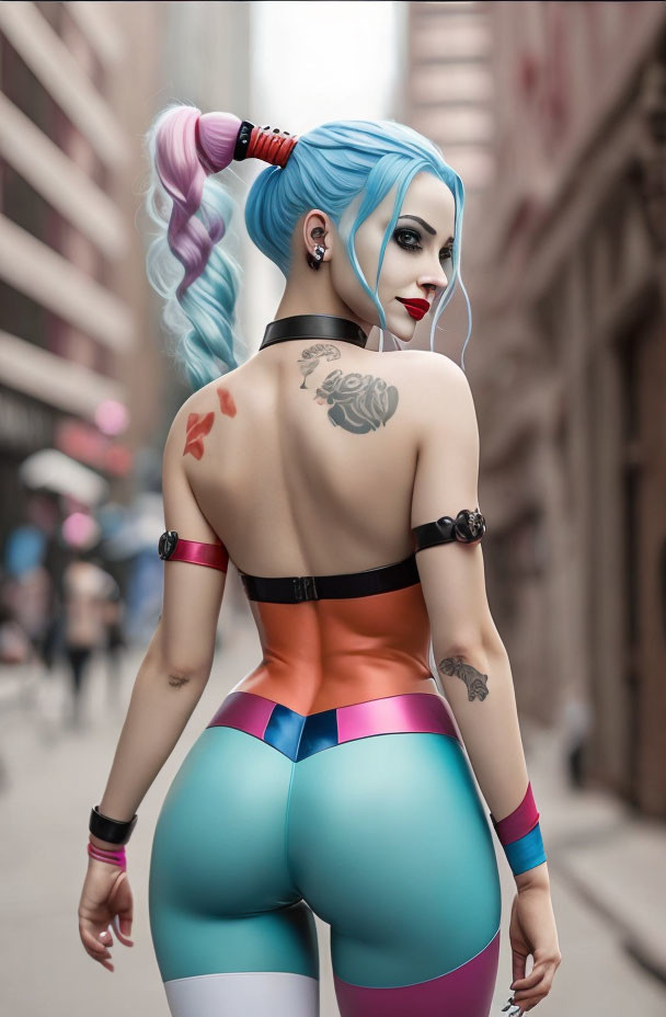 Harley Quinn Blue Hair