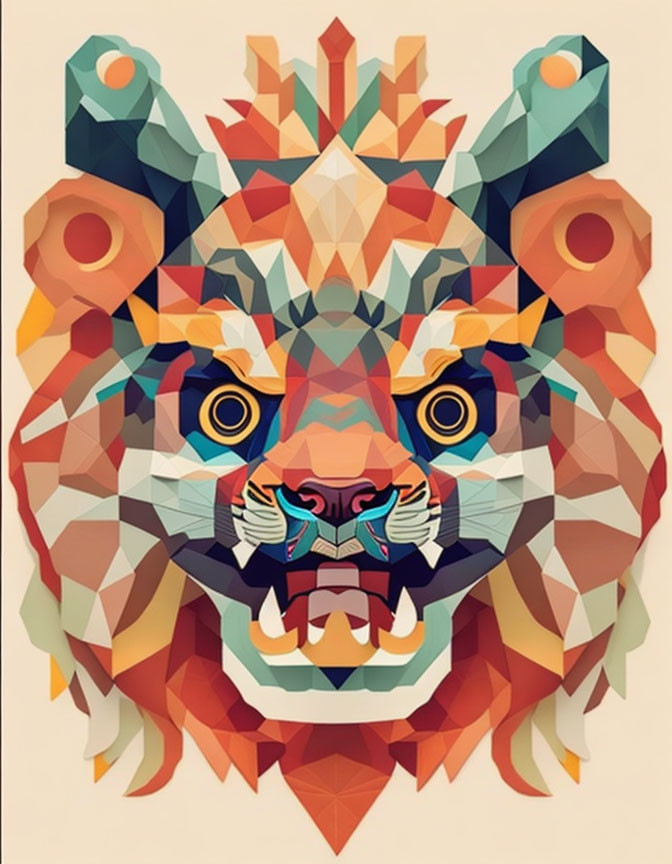 Geometric Chinese Lion