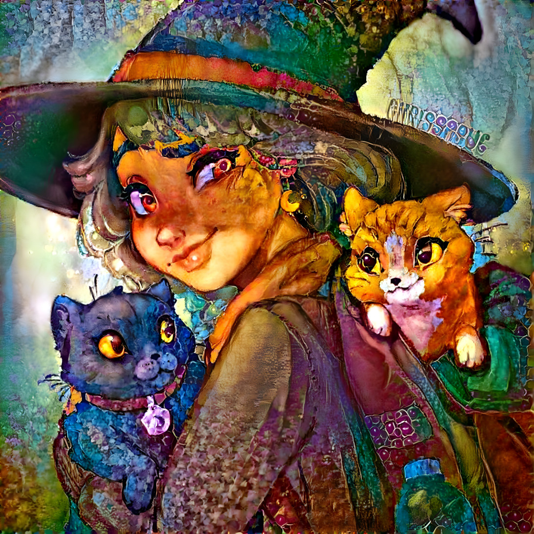 Cats and Witch