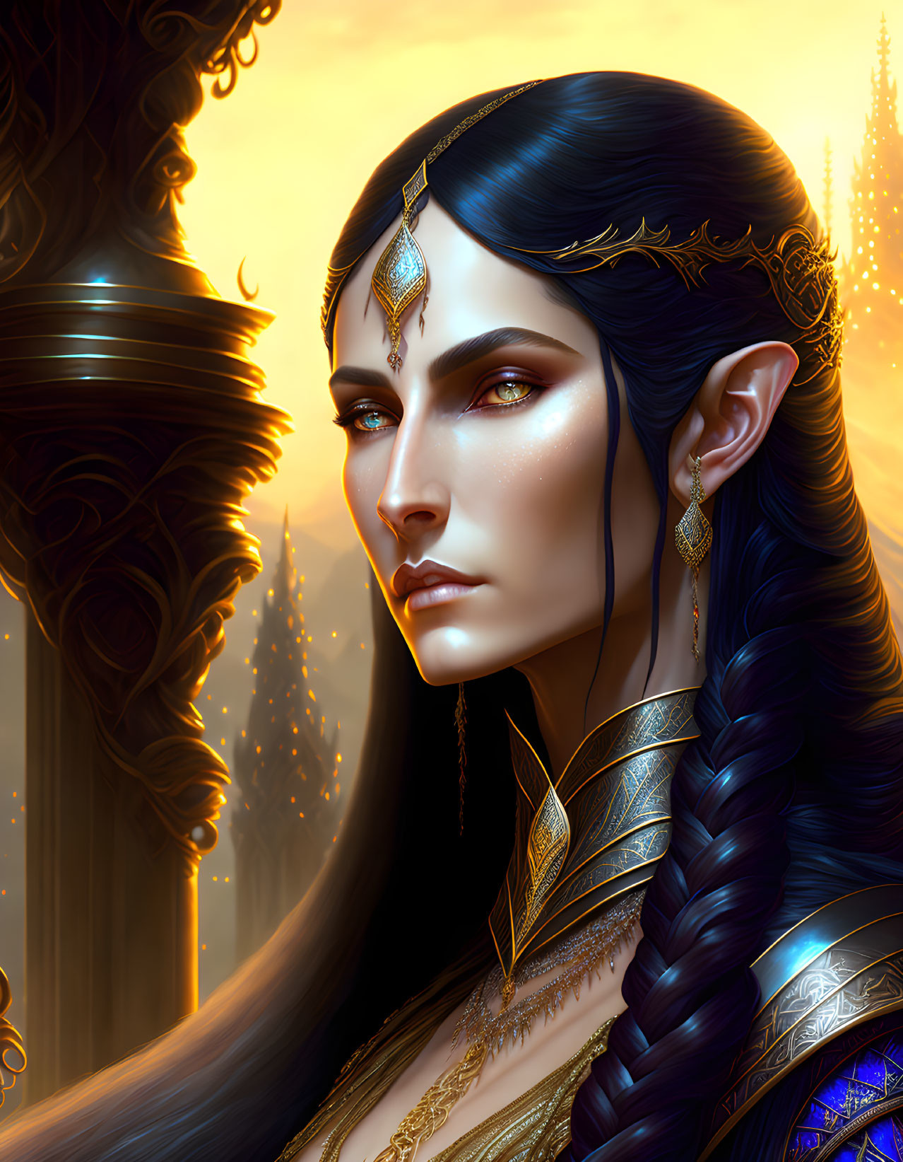 Elven Queen (with heterochromia)