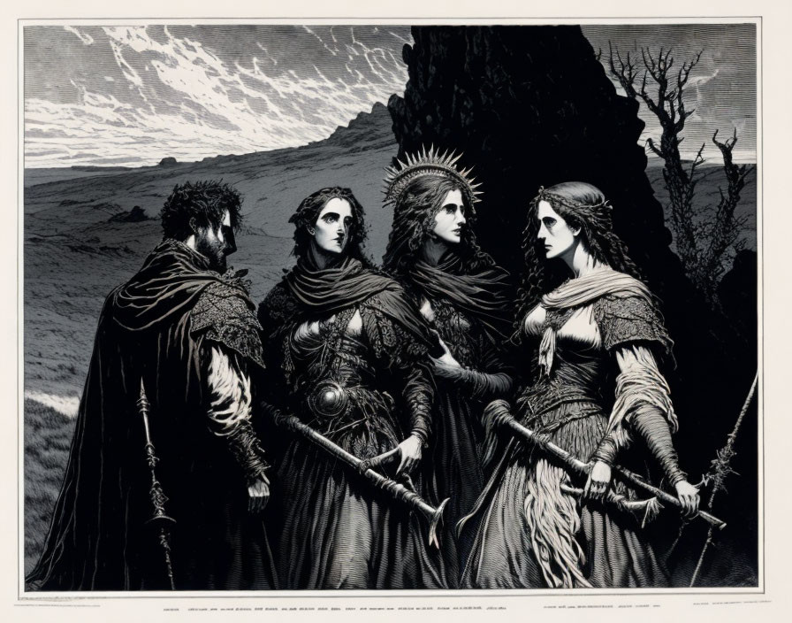 Macbeth and the three witches