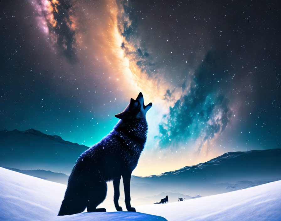 Wolf and Milky Way