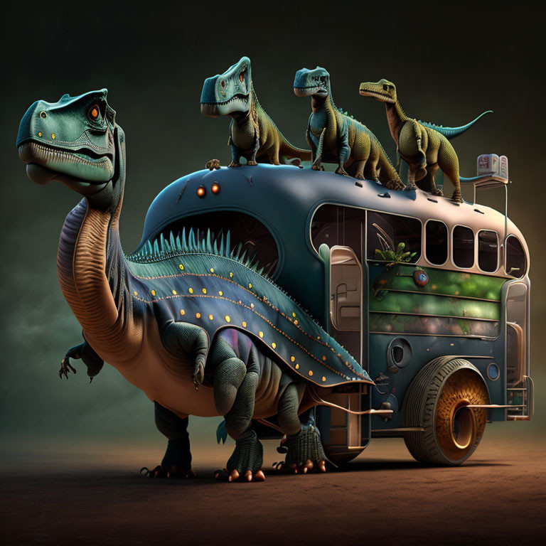 Dinosaur bus