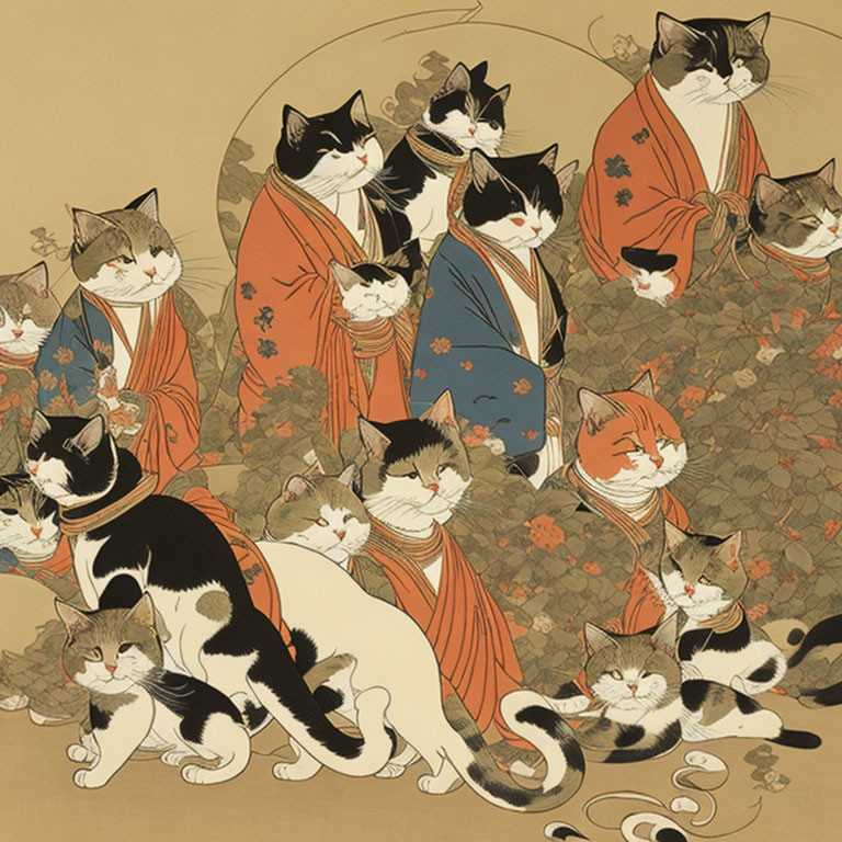  Grand Imperial procession of cats