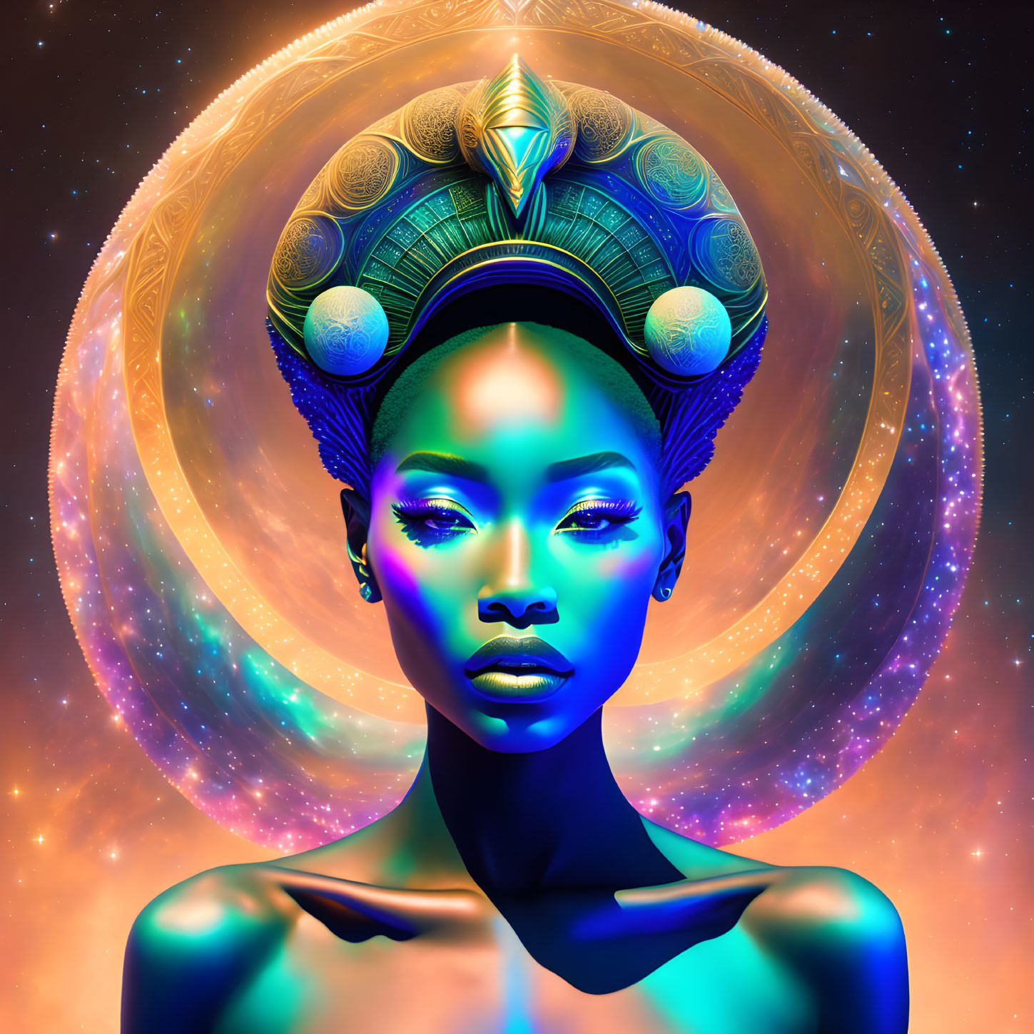 Portrait of an alien goddess