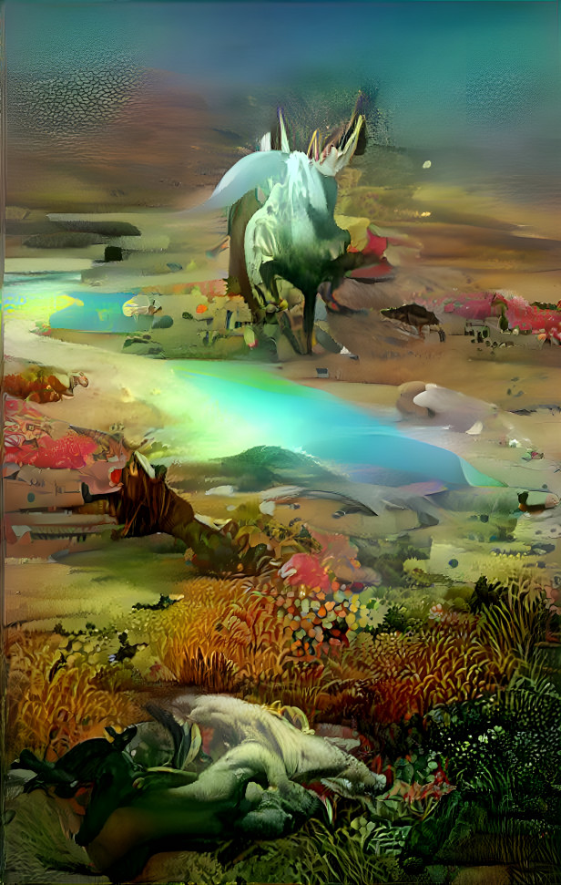 Wombo Dream: Unicorn Roadkill